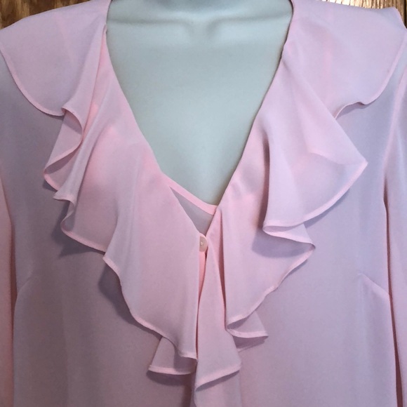 Chaps ruffled blouse and cami - Picture 2 of 4